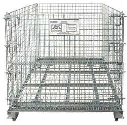 Contenant repliable en métal grillagé