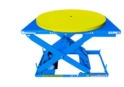 Lift table, capacity of 2200 lbs., with turntable top 43