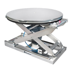 Stainless steel self-leveling pallet positioner
