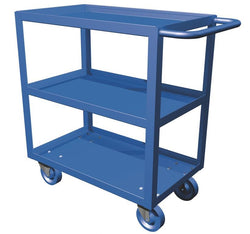 Chariot à 3 tablettes, 24" x 36", capacité de 1200 lb, roues 8" pneumatiques