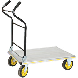 Chariot plateforme avec poignée ergonomique pliante