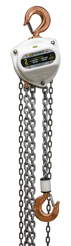 Spark Resistant Chain Hoist, cap. of 2T, 20 ft of lift