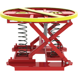 Spring pallet positioner, capacity up to 4500 lbs