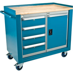 Établi de service mobile, 4 tiroirs/1 porte