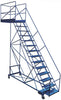 28" overhang cantilever mobile ladder with safety angle, 11 steps