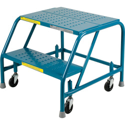 Mobile ladder with safe angle, 2 steps, without guards