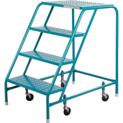 Mobile ladder with safe angle, 4 steps, without guards
