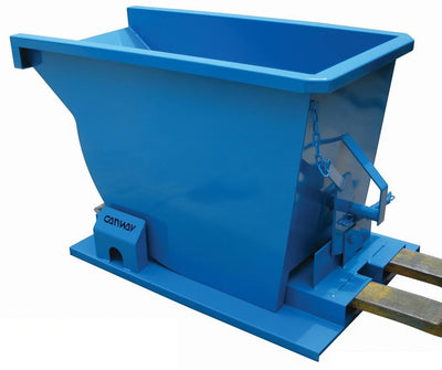Trémie autobasculante en acier, cap. de 3/4 verge cube, épaisseur de 1/8"