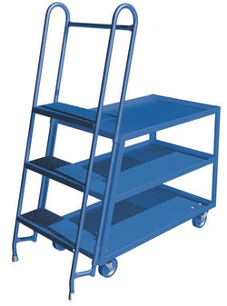 3-shelf ladder cart, 1000 lbs capacity