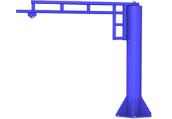 Potence autoportante ergonomique, cap. de 500 lb, 10 pieds de portée