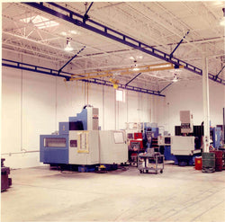 Ceiling mounted bridge crane, cap. up to 4000 lbs., reach up to 34 ft.