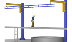 Fold Away Style Fall Protection System