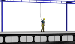 Free Standing Monorail Fall Protection System