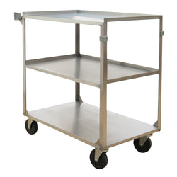 Stainless steel shelf cart, 21" x 37", 500 lbs capacity