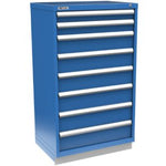 Modular cabinet 36" x 24" x 60", 8 drawers, 96 compartments