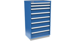 Modular cabinet 36" x 24" x 60", 8 drawers, 96 compartments