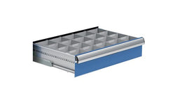 Modular cabinet 48" x 24" x 60", 9 drawers, 132 compartments