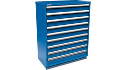 Modular cabinet 48" x 24" x 60", 9 drawers, 132 compartments