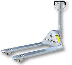 Transpalette en acier galvanisé, capacité de 5500 lb., fourches de 27" x 48"