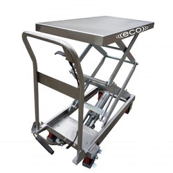 Stainless steel mobile lift table, 220 lbs capacity