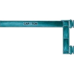 Wall-mounted WC-type  jib crane, 4000 lbs capacity, 12 feet span