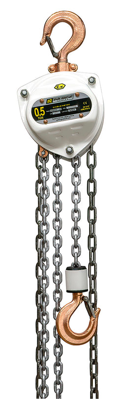 Spark Resistant Chain Hoist, cap. of 0.5T, 10 ft of lift