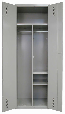Police/fire department locker with 2 doors