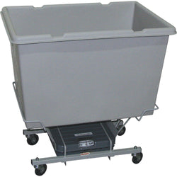 Elevated plastic cart w/scale, 7 cubic feet, 200 lbs capacity