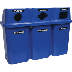 "Trio" recycling container with front openings