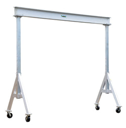 Adjustable height aluminum gantry crane, cap. 6000 lbs cap., 10 feet wide