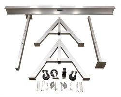 Adjustable height aluminum gantry crane, cap. 6000 lbs cap., 10 feet wide