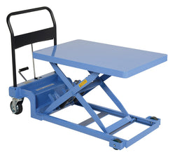 Low profile mobile lift table, 900 lbs capacity