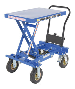 Pneumatic Tire Elevating Cart, cap. of 400 lbs. 