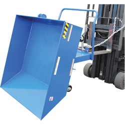 Low profile mobile self-dumping hopper, cap. 1/2 cubic yard, cap. of 2000 lbs.