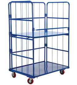 3-sided folding cart, 2 shelves