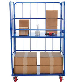 3-sided folding cart, 2 shelves