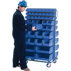 Mobile support for bins, 2 sides