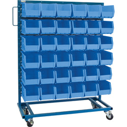 Mobile Bin Racks - Singled Sided
