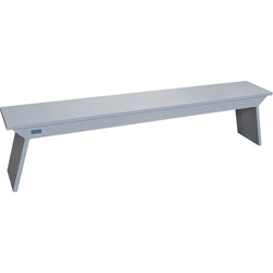 Locker room bench, steel top, 72" long