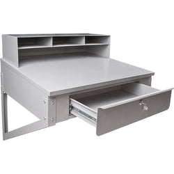 Wall-mounted shop desk