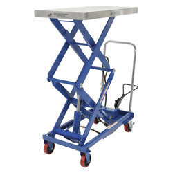 Pneumatic mobile lifting table, 800 lb capacity