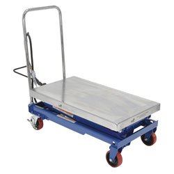 Pneumatic mobile lifting table, 800 lb capacity