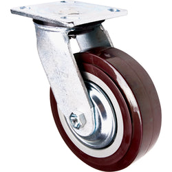 Polyurethane swivel caster, 6" diameter, 850 lbs capacity