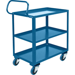 Ergonomic 3-shelf cart, 800 lbs capacity