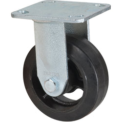 Mold-on rubber rigid caster, 5" diameter, 400 lbs capacity
