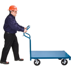 Ergonomic stock picker platform truck