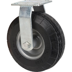 Flat free rigid caster, 8" diameter, 275 lbs capacity