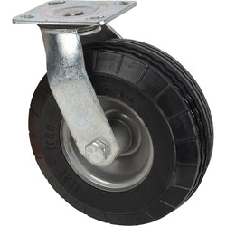 Flat free swivel caster, 8" diameter, 275 lbs capacity