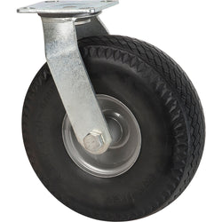 Flat free swivel caster, 10" diameter, 300 lbs capacity