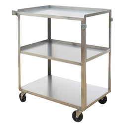 Stainless steel shelf cart, 18" x 27", 300 lbs capacity